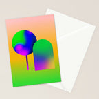 Tuscan  Landscape - Ombre Colors Minimalist Modern Abstract Iluustration  Stationery Card Gallery Image 2