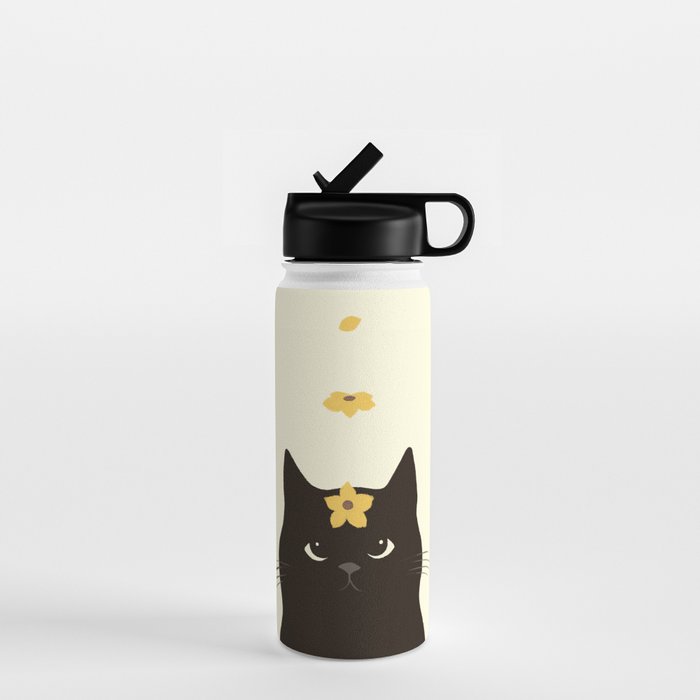 Hidden cat 20 spring yellow flower Water Bottle Gallery Image 1
