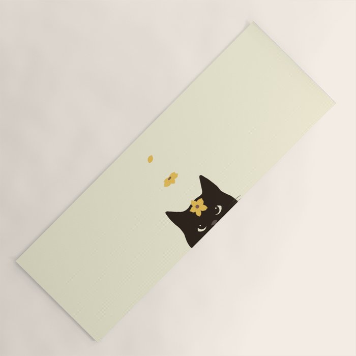 Hidden cat 20 spring yellow flower Yoga Mat Gallery Image 1
