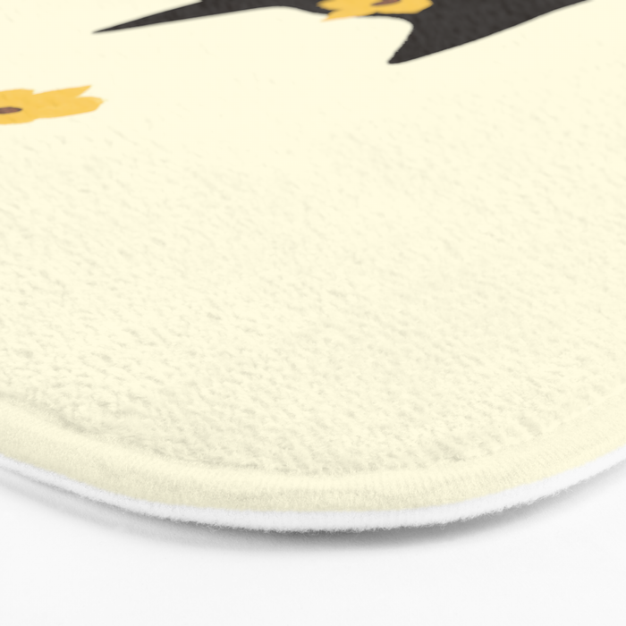 Hidden cat 20 spring yellow flower Bath Mat Gallery Image 3