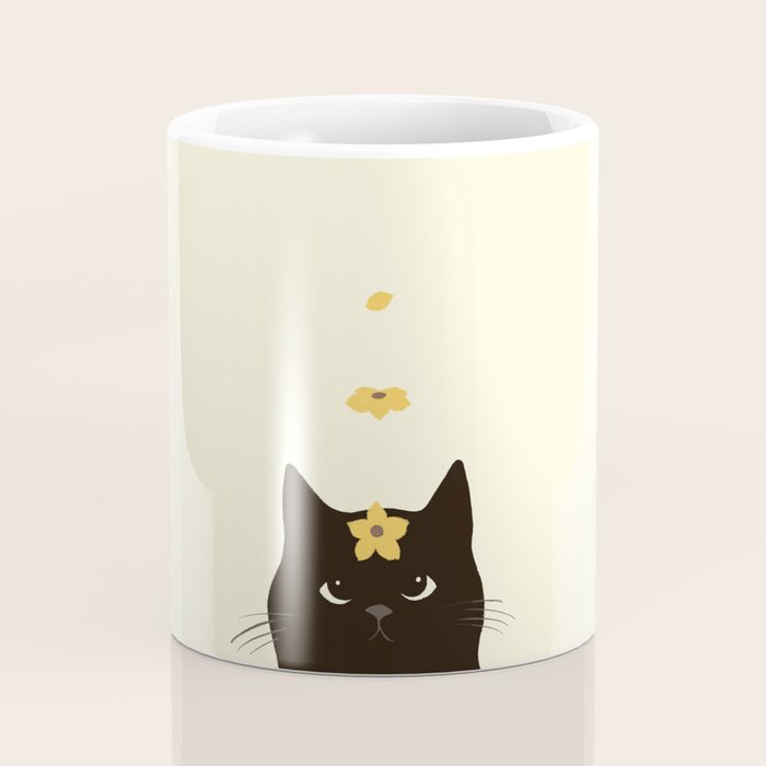 Hidden cat 20 spring yellow flower Coffee Mug Gallery Image 4