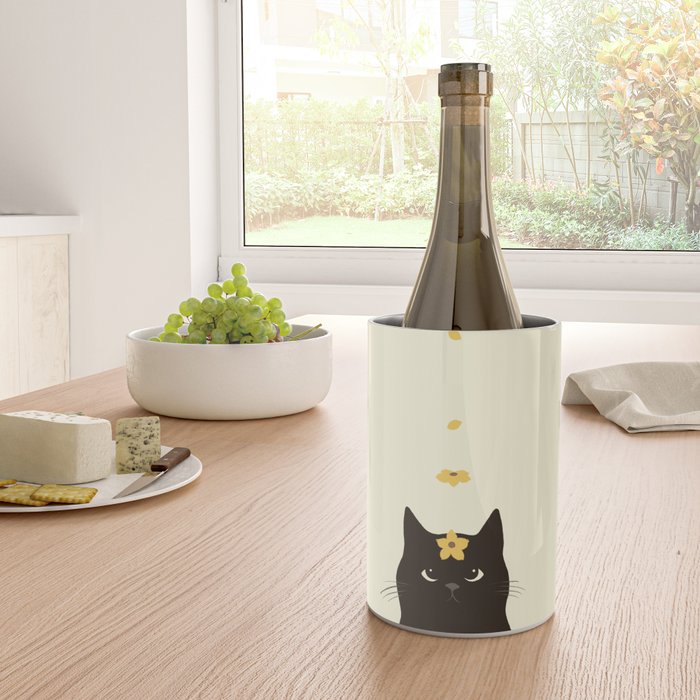 Hidden cat 20 spring yellow flower Wine Chiller Gallery Image 4