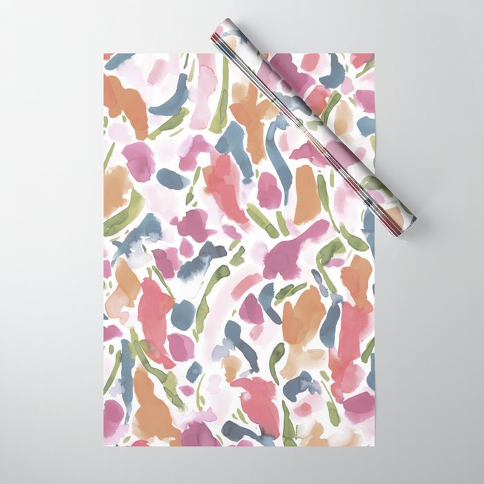 Synthesis Raspberry Wrapping Paper Gallery Image 1