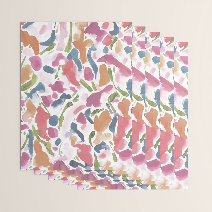 Synthesis Raspberry Wrapping Paper Gallery Image 3