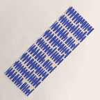 Handrawn Geometric Blue Pattern Yoga Mat Gallery Image 1