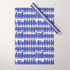 Handrawn Geometric Blue Pattern Wrapping Paper Gallery Image 1