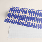 Handrawn Geometric Blue Pattern Wrapping Paper Gallery Image 2