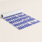 Handrawn Geometric Blue Pattern Yoga Mat Gallery Image 2