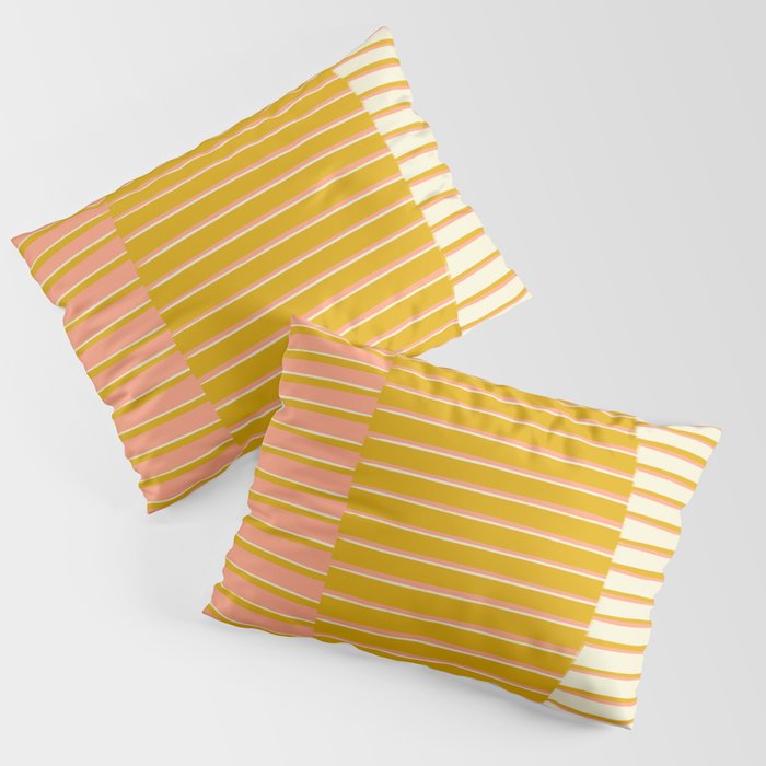 Peach, Tulip & Cream | PATTERN 09: The Retro Edition Pillow Sham Gallery Image 3