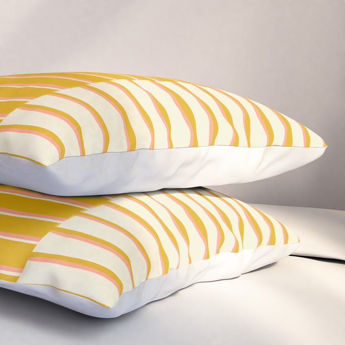 Peach, Tulip & Cream | PATTERN 09: The Retro Edition Pillow Sham Gallery Image 3