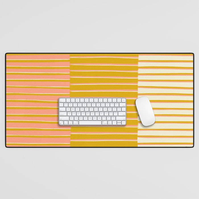 Peach, Tulip & Cream | PATTERN 09: The Retro Edition Desk Mat Gallery Image 1