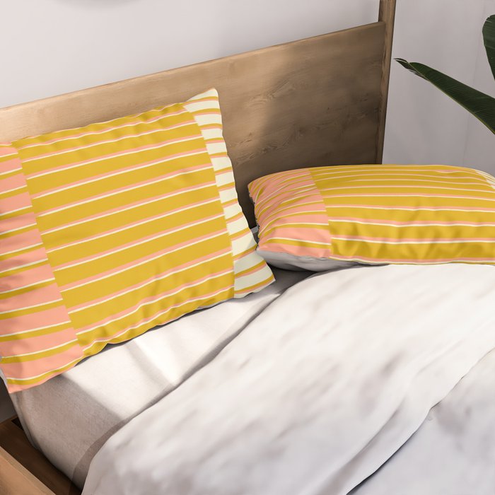 Peach, Tulip & Cream | PATTERN 09: The Retro Edition Pillow Sham Gallery Image 2