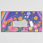 Rainbow meadow Desk Mat Gallery Image 1