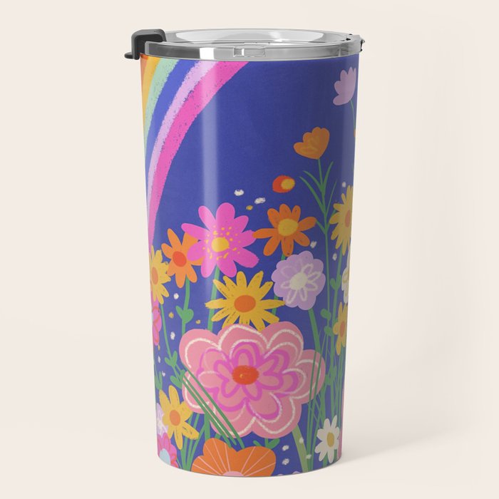 Rainbow meadow Travel Mug Gallery Image 3