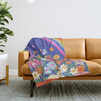 Rainbow meadow Throw Blanket Gallery Image 1