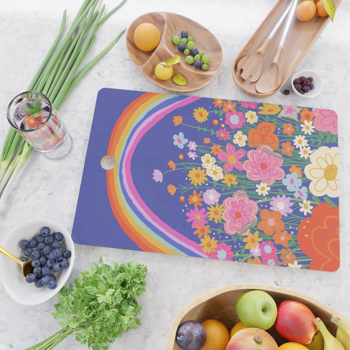 Rainbow meadow Cutting Board Gallery Image 2