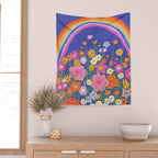 Rainbow meadow Wall Tapestry Gallery Image 2