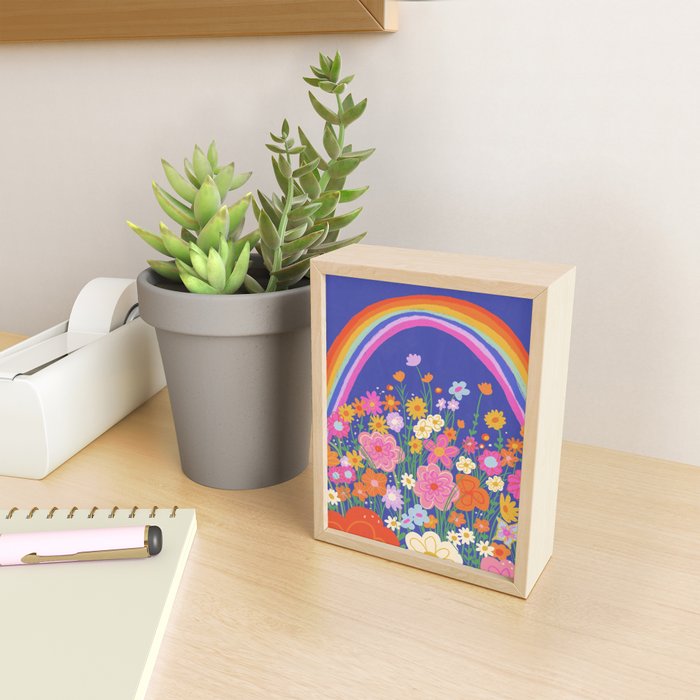 Rainbow meadow Mini Art Print Gallery Image 2