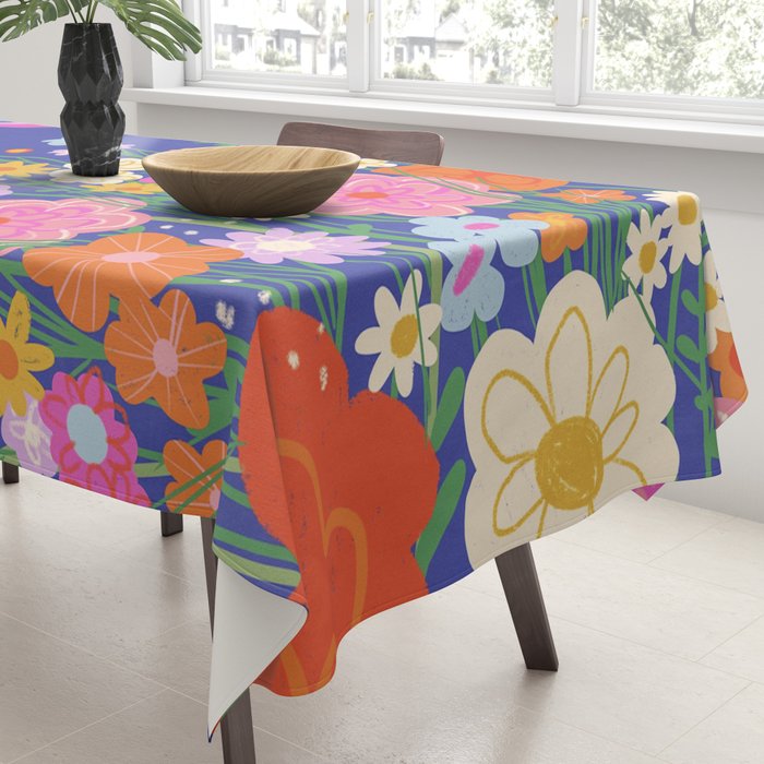 Rainbow meadow Tablecloth Gallery Image 3
