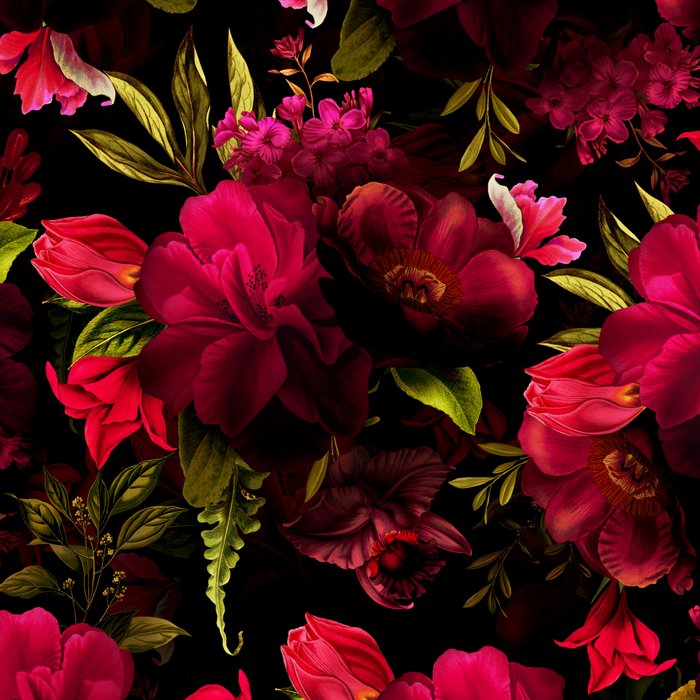 Vintage & Shabby Chic - Dark Red Antique Night Roses Botanical Garden Coffee Mug Gallery Image 2