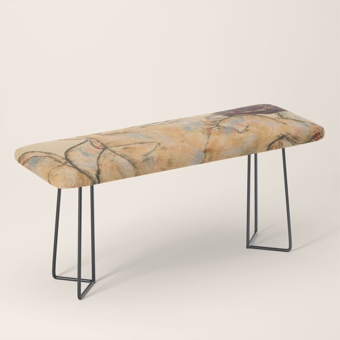Egon Schiele "Mann und Frau, Umarmung" Bench Gallery Image 1