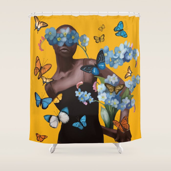 Blooming in Flight 1 Shower Curtain Gallery Image 1