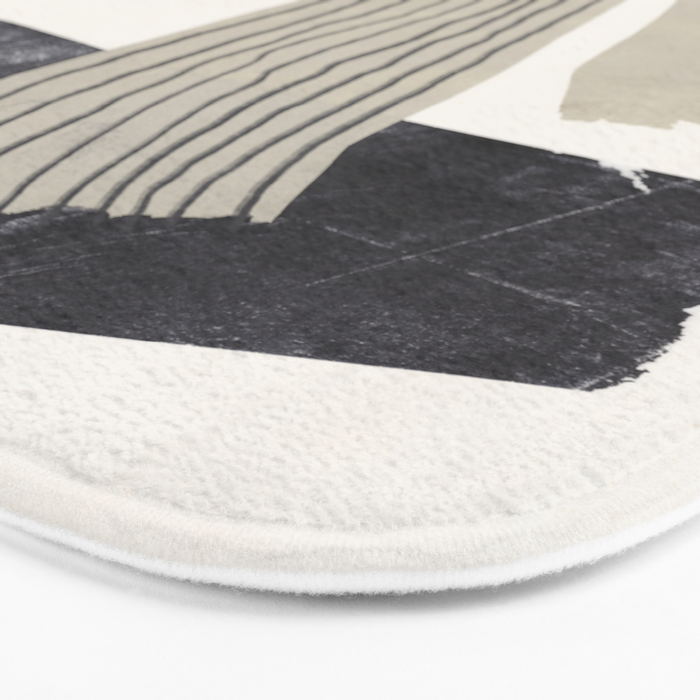 Monochrome Shapes #2 Bath Mat Gallery Image 3