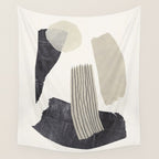 Monochrome Shapes #2 Wall Tapestry Gallery Image 4
