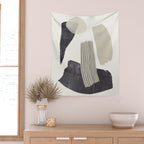 Monochrome Shapes #2 Wall Tapestry Gallery Image 2