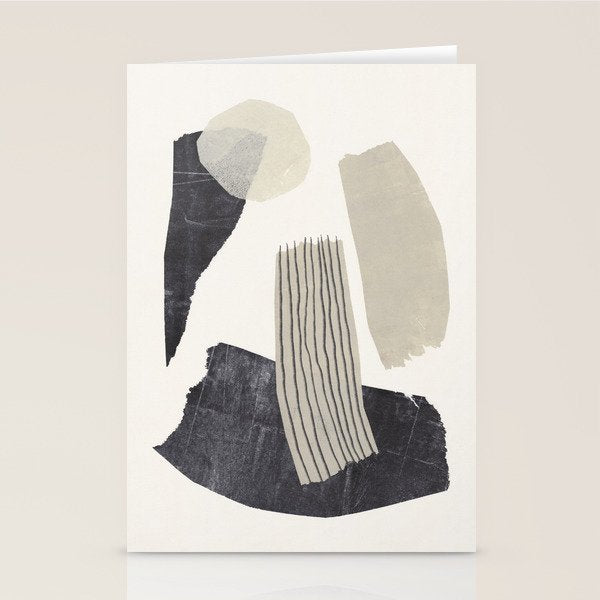 Monochrome Shapes #2 Stationery Card Gallery Image 1