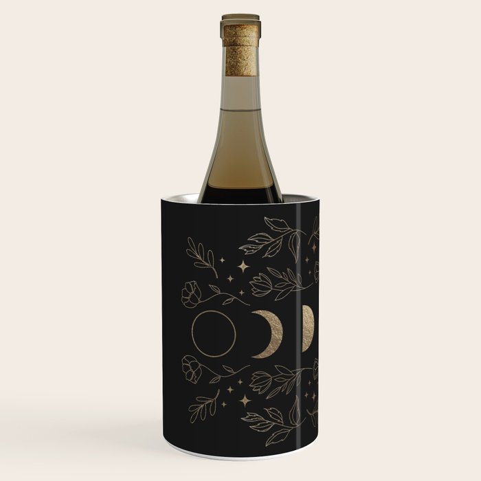 Gold Moon Phases Wine Chiller Gallery Image 2