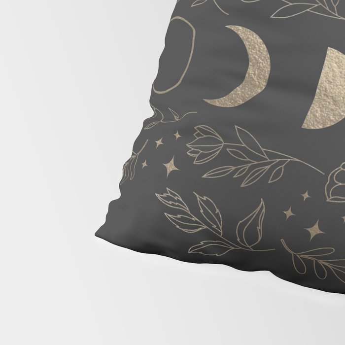 Gold Moon Phases Pillow Sham Gallery Image 4