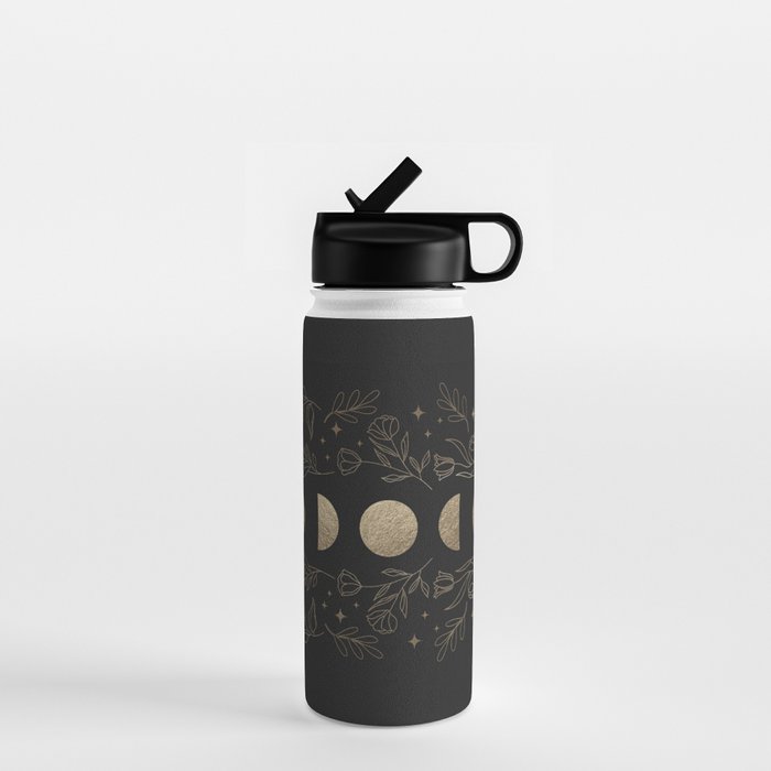 Gold Moon Phases Water Bottle Gallery Image 1