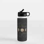Gold Moon Phases Water Bottle Gallery Image 1