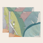 Banana leaves pastel colors Placemat Gallery Image 1