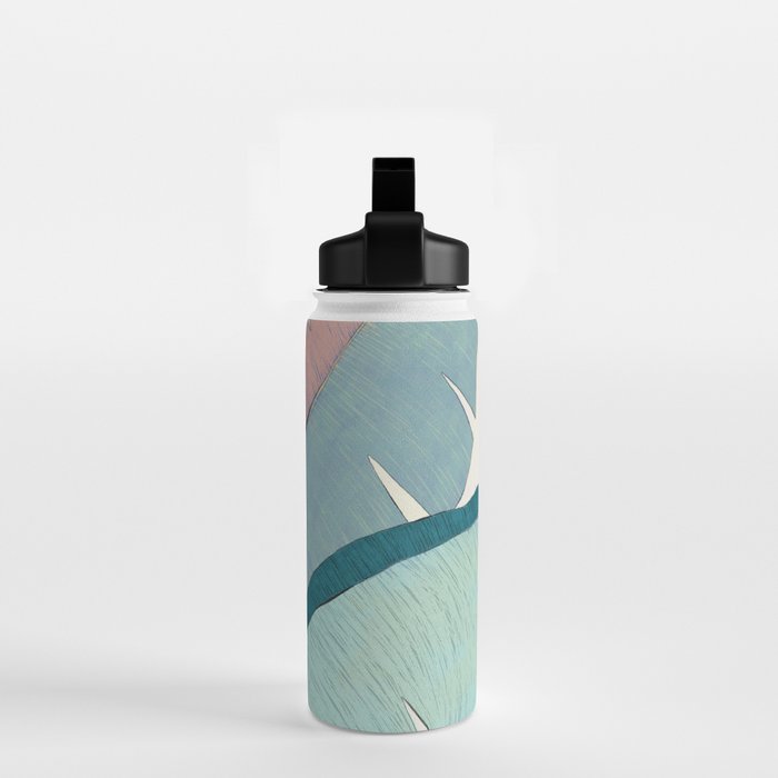 Banana leaves pastel colors Water Bottle Gallery Image 2