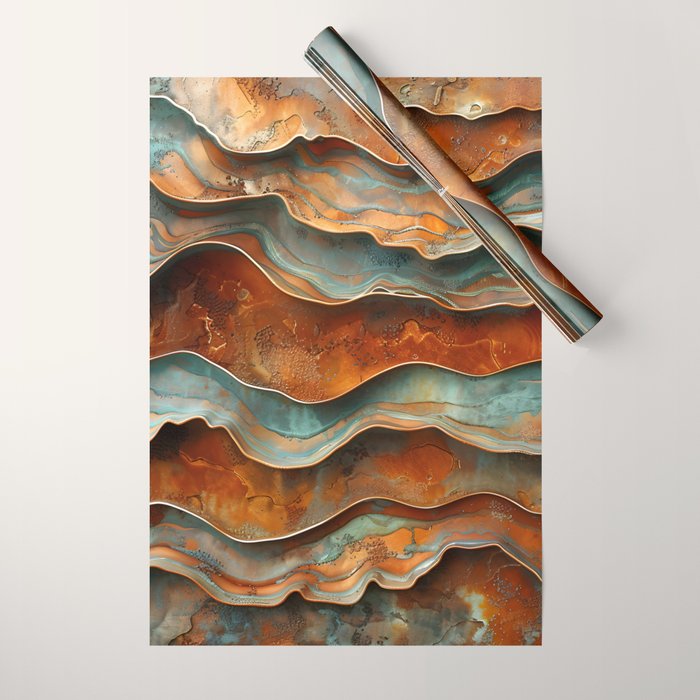 Rustique Orbita Abstract Wrapping Paper Gallery Image 1