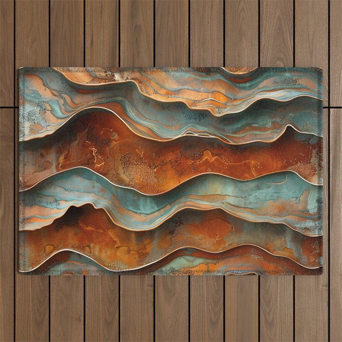 Rustique Orbita Abstract Outdoor Rug Gallery Image 1