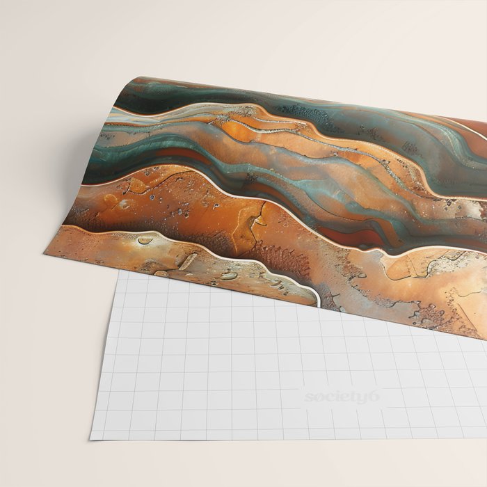 Rustique Orbita Abstract Wrapping Paper Gallery Image 2