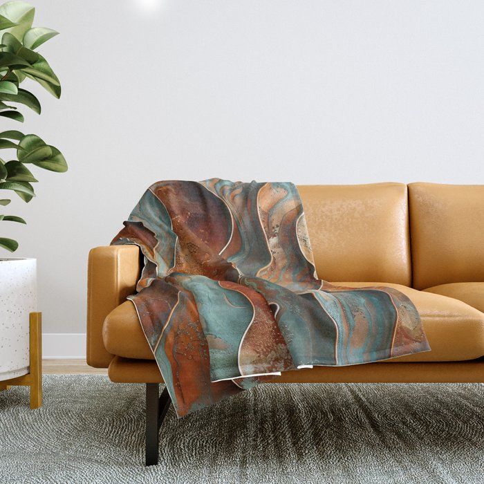Rustique Orbita Abstract Throw Blanket Gallery Image 1