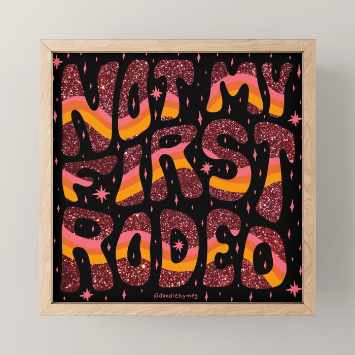 Not My First Rodeo Mini Art Print Gallery Image 1