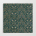William Morris Vintage Brophy Trellis Teal Wood Wall Art Gallery Image 1