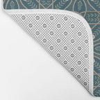 William Morris Vintage Brophy Trellis Teal Bath Mat Gallery Image 2