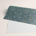 William Morris Vintage Brophy Trellis Teal Wrapping Paper Gallery Image 2