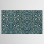William Morris Vintage Brophy Trellis Teal Tablecloth Gallery Image 2