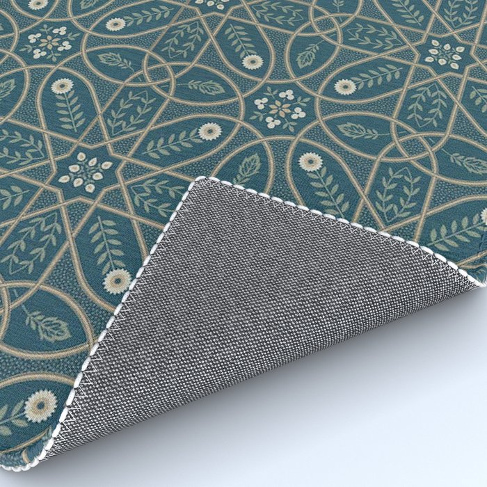 William Morris Vintage Brophy Trellis Teal Rug Gallery Image 4