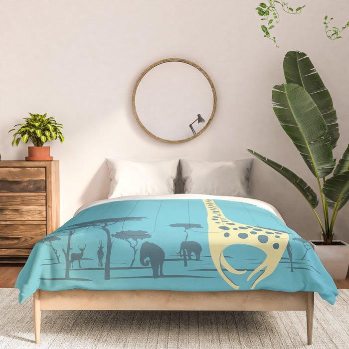 I'm like a bird (blue) Comforter Gallery Image 3