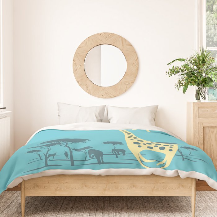 I'm like a bird (blue) Duvet Cover Gallery Image 3
