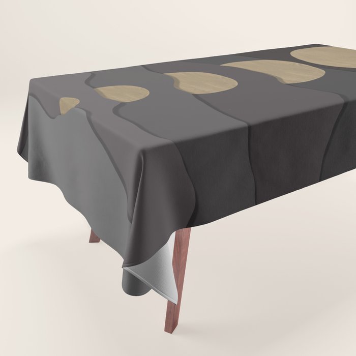 Golden moon phases  Tablecloth Gallery Image 1