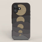 Golden moon phases  iPhone Case Gallery Image 1